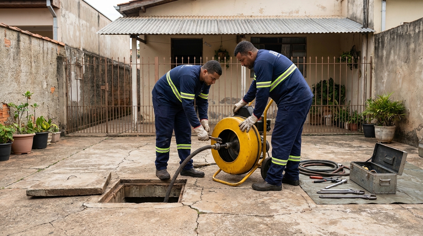 Desentupimento de esgoto em São José dos Pinhais‑PR