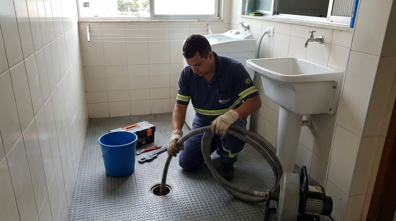 Desentupimento de ralo residencial em São José dos Pinhais‑PR