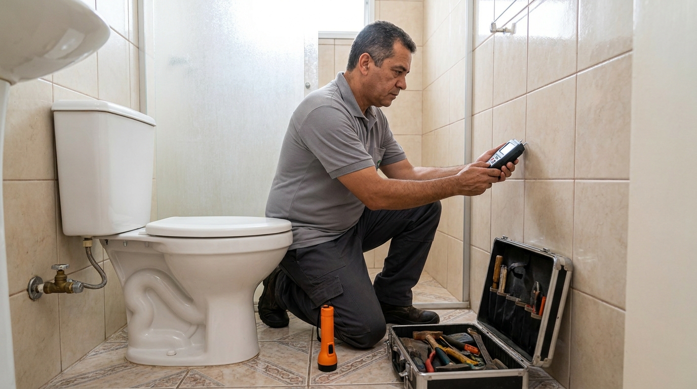 Técnico de caça vazamento com detector em São José dos Pinhais‑PR